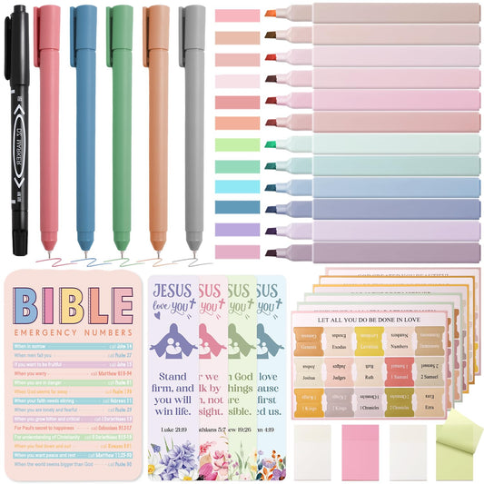 BibleNest Bible Journaling Kit – 33-Piece Set (Morandi)