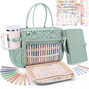 BibleNest Quilted Bible Tote Bag + Cover Set