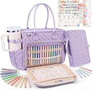 BibleNest Quilted Bible Tote Bag + Cover Set