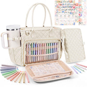 BibleNest Quilted Bible Tote Bag + Cover Set