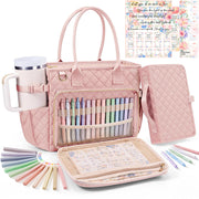 BibleNest Quilted Bible Tote Bag + Cover Set
