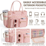 BibleNest Quilted Bible Tote Bag + Cover Set