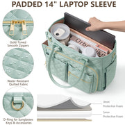 BibleNest Quilted Bible Tote Bag + Cover Set