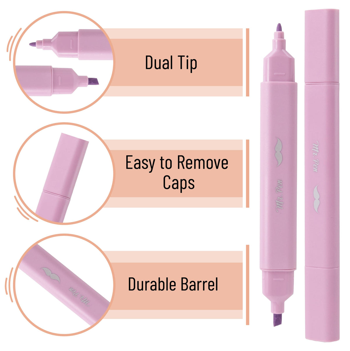 BibleNest Bible Highlighters – 8 Dual-Tip No-Bleed Markers (Dreamfield)