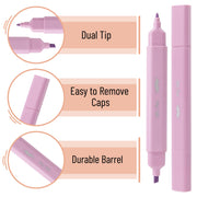 BibleNest Bible Highlighters – 8 Dual-Tip No-Bleed Markers (Dreamfield)