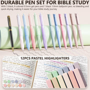 BibleNest Bible Tote Bag with 36-Piece Journaling Kit
