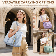 BibleNest Quilted Bible Tote Bag + Cover Set
