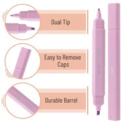 BibleNest Bible Highlighters – 8 Dual-Tip No-Bleed Markers (Dreamfield)
