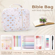 BibleNest Bible Cover & Journaling Bag – Quilted Floral Patchwork