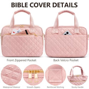 BibleNest Bible Tote Bag with 36-Piece Journaling Kit – Beige