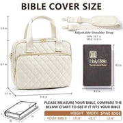 BibleNest Bible Tote Bag with 36-Piece Journaling Kit – Beige