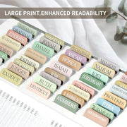 BibleNest Bible Tabs – 75 Large Print Index Tabs (Neutral)