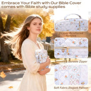 BibleNest Bible Cover & Journaling Bag – Quilted Floral Patchwork