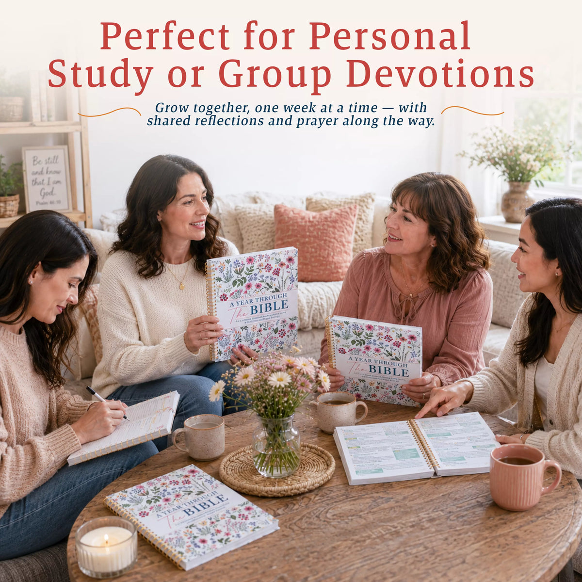 A Year Through the Bible – 52-Week Guided Bible Study Journal