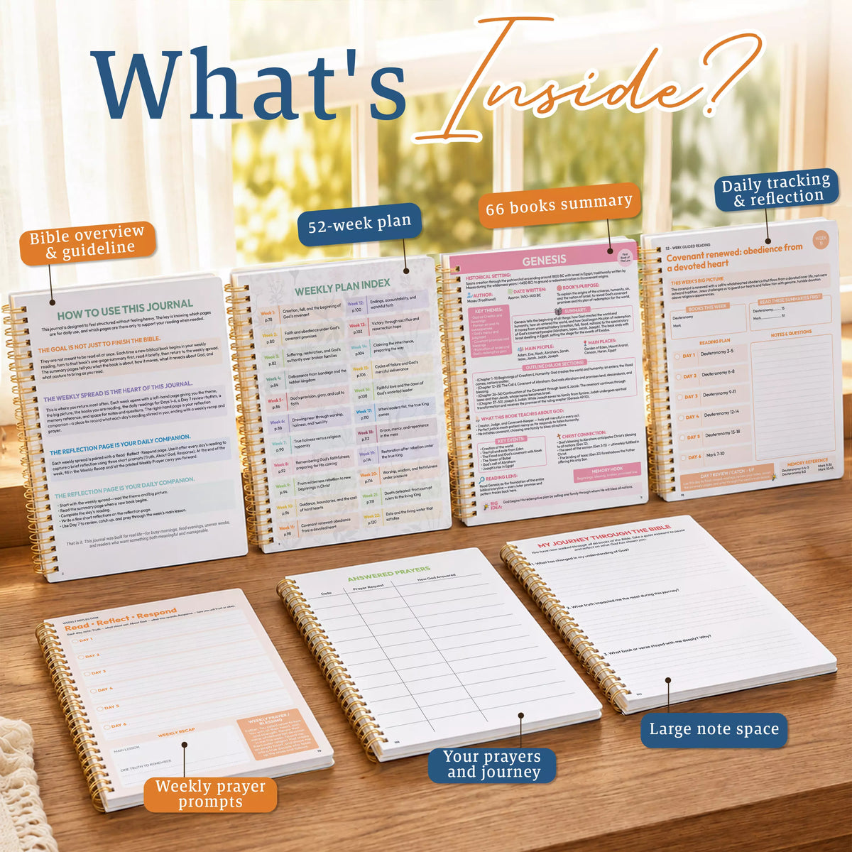 A Year Through the Bible – 52-Week Guided Bible Study Journal